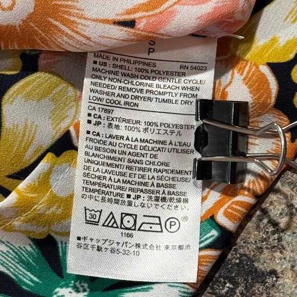 Banana Republic Womens Top Popover Boho Feminine Garden Party Retro Floral Small - Picture 4 of 6